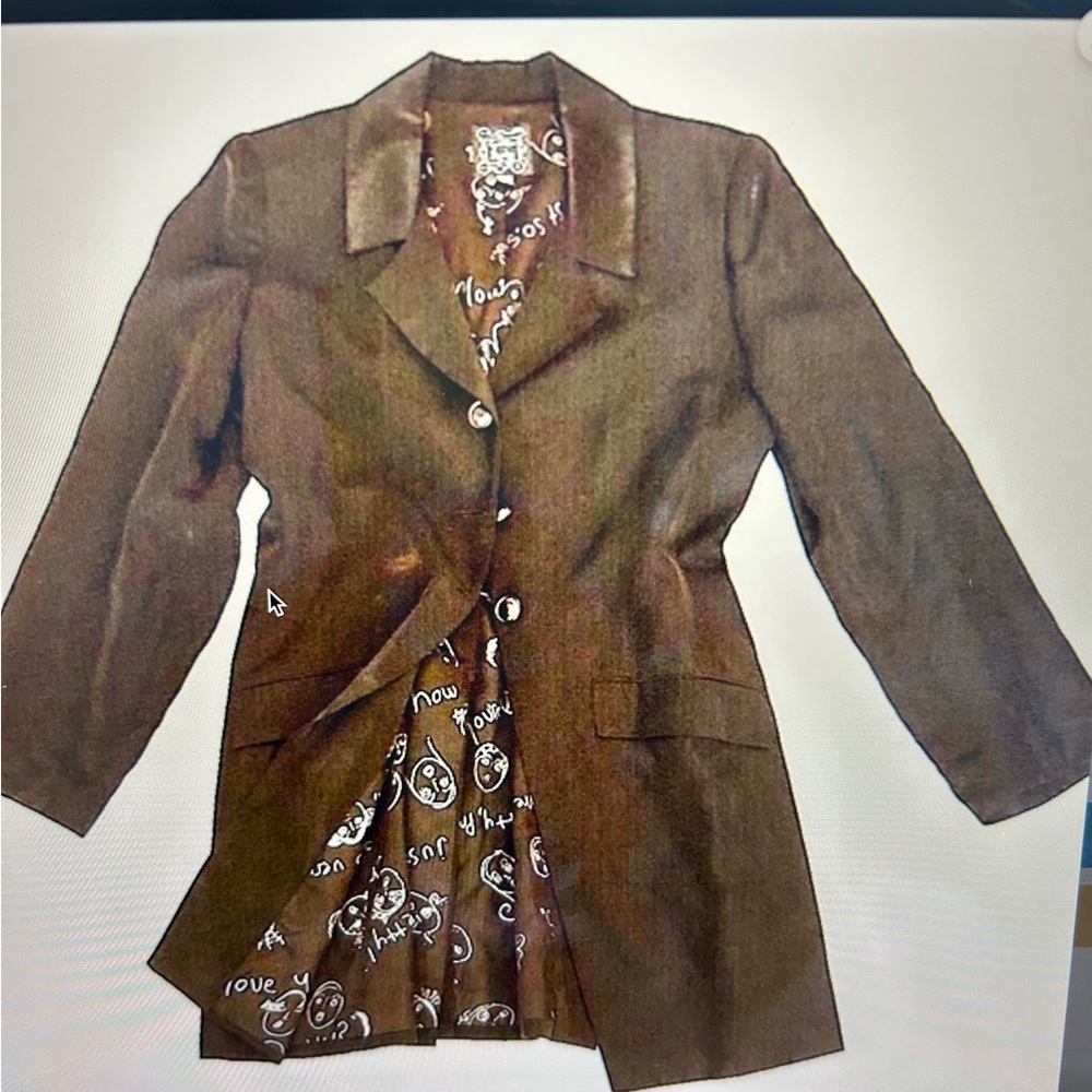 Vintage Cynthia Rowley tuxedo jacket Unique design.  One of a kind NY boutique